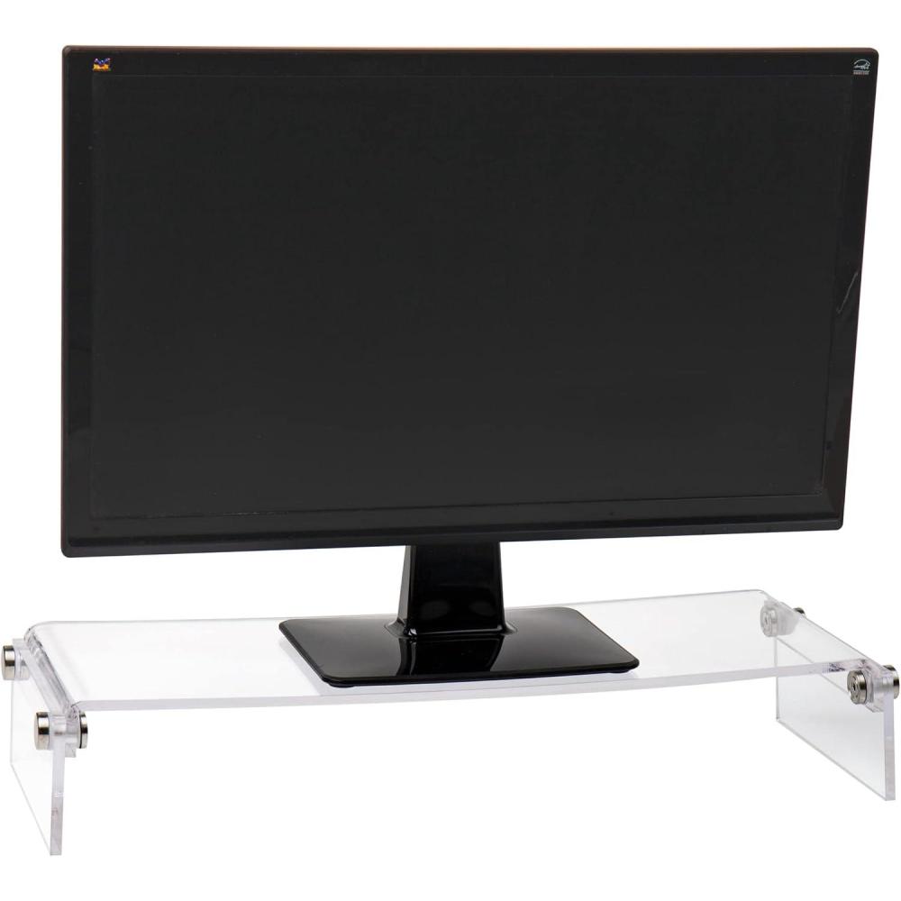imageMind Reader Monitor Stand Desktop Organizer Riser Office Acrylic 85L x 235W x 4125H Clear