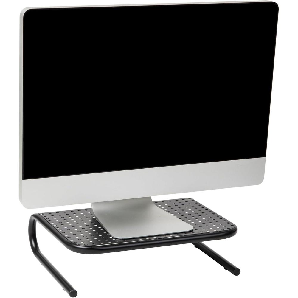 imageMind Reader Monitor Stand Ventilated Laptop Riser Desktop Organizer Office Metal 145L x 1125W x 425H Black