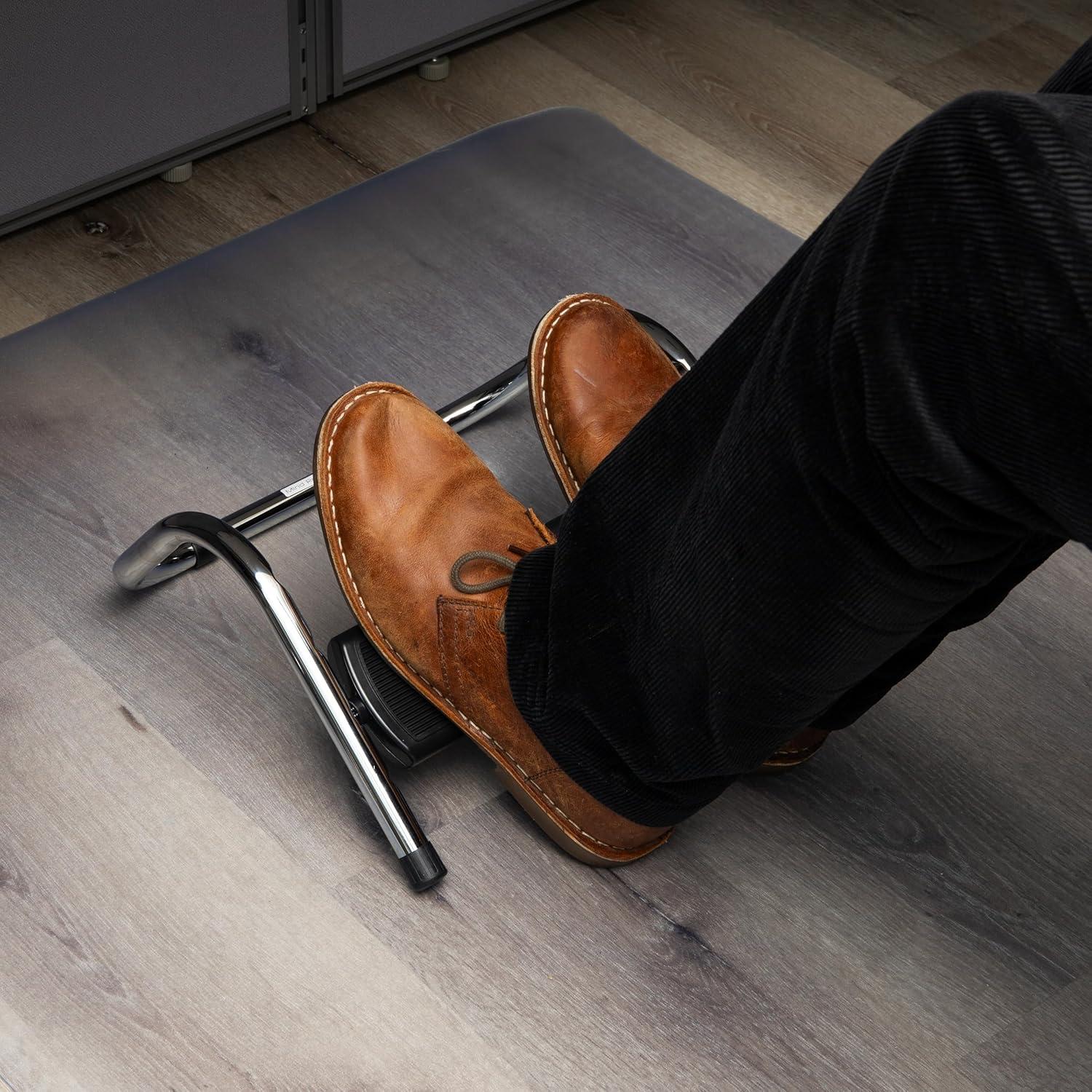 imageMind Reader Foot Rest Under Desk at Work Ergonomic Height Adjustable Office Metal 14 L x 13 W x 7 H Black14L x 13W x 7H Pack of 4
