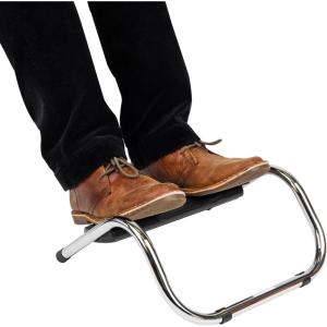 Mind Reader Foot Rest, Under Desk at Work, Ergonomic, Height Adjustable, Office, Metal, 14″ L x 13″ W x 7″ H, Black(14″L x 13″W x 7″H)