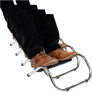 Mind Reader Foot Rest, Under Desk at Work, Ergonomic, Height Adjustable, Office, Metal, 14″ L x 13″ W x 7″ H, Black(14″L x 13″W x 7″H (Pack of 4))