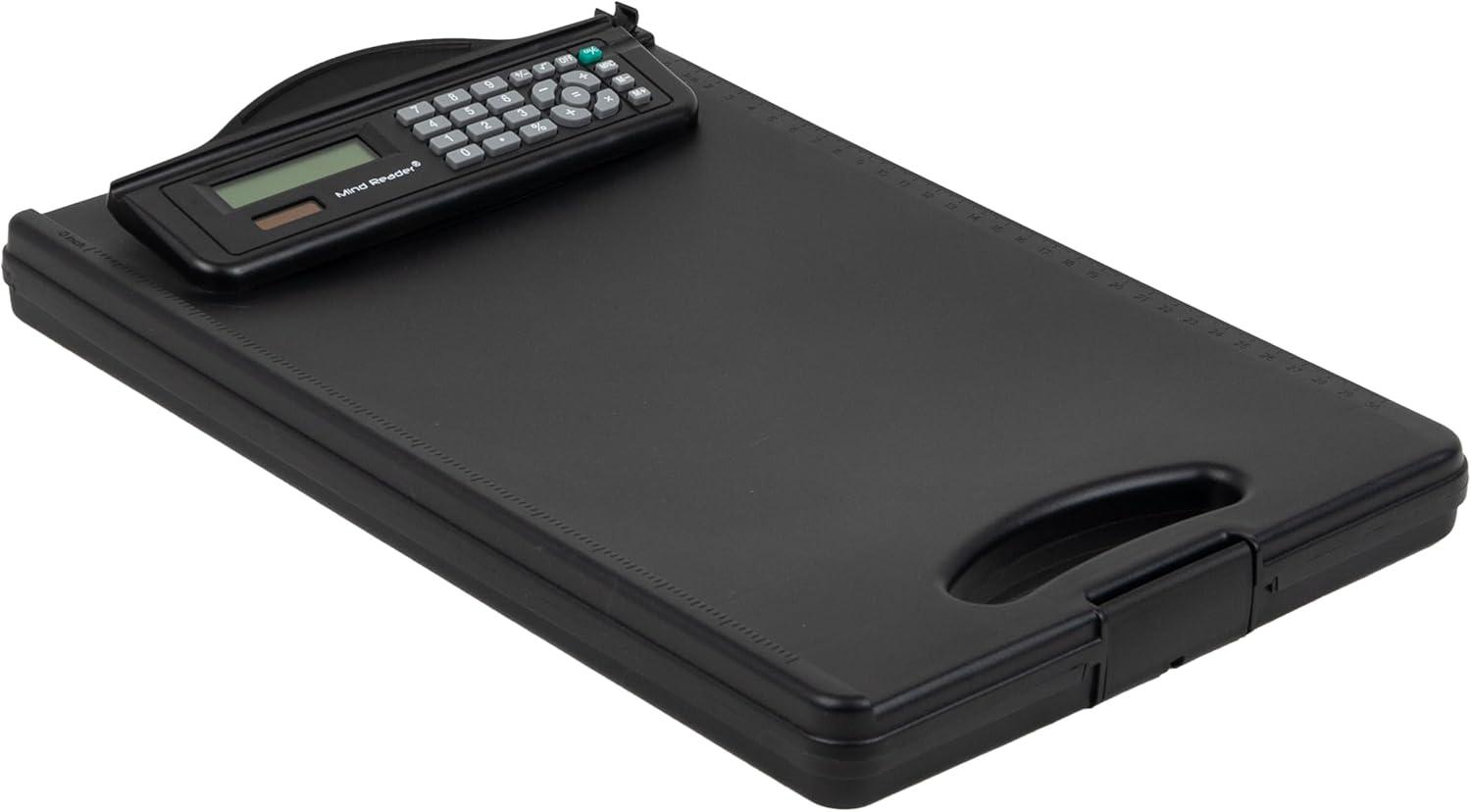 imageMind Reader Clipboard with Storage and Calculator Medical Clipboard Nursing Clipboard Plastic 95L x 15W x 25H BlackBlack