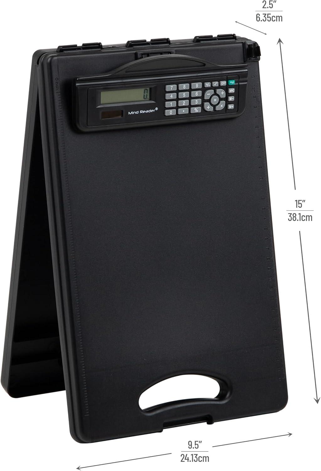imageMind Reader Clipboard with Storage and Calculator Medical Clipboard Nursing Clipboard Plastic 95L x 15W x 25H BlackBlack