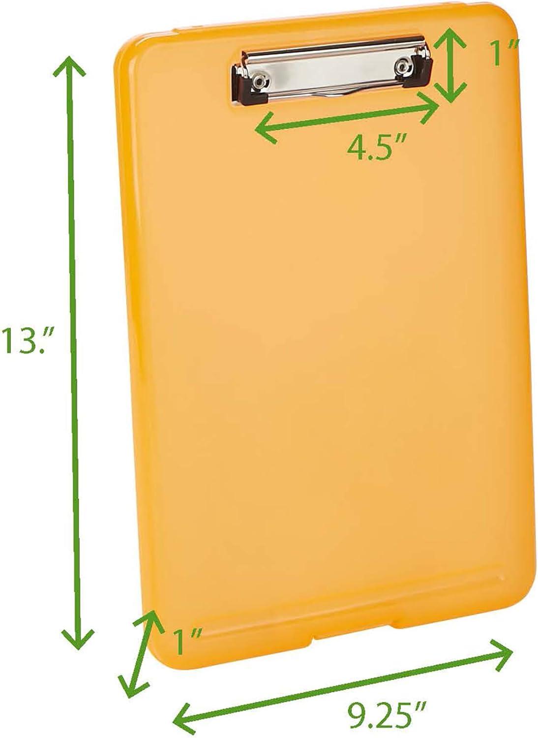 imageMind Reader Clipboard with Storage and Calculator Medical Clipboard Nursing Clipboard Plastic 95L x 15W x 25H BlackTranslucent Assorted