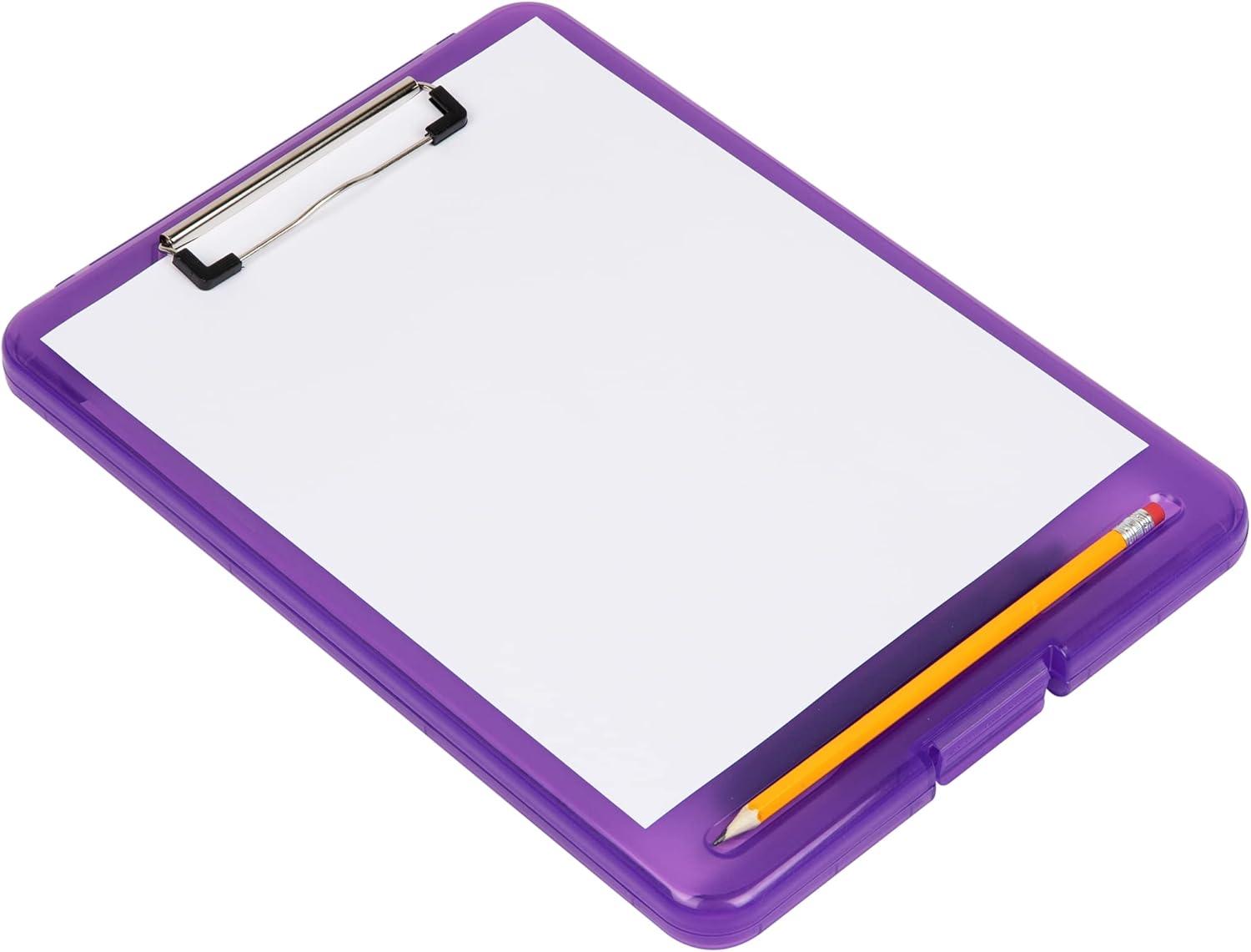 imageMind Reader Clipboard with Storage and Calculator Medical Clipboard Nursing Clipboard Plastic 95L x 15W x 25H BlackTranslucent Assorted