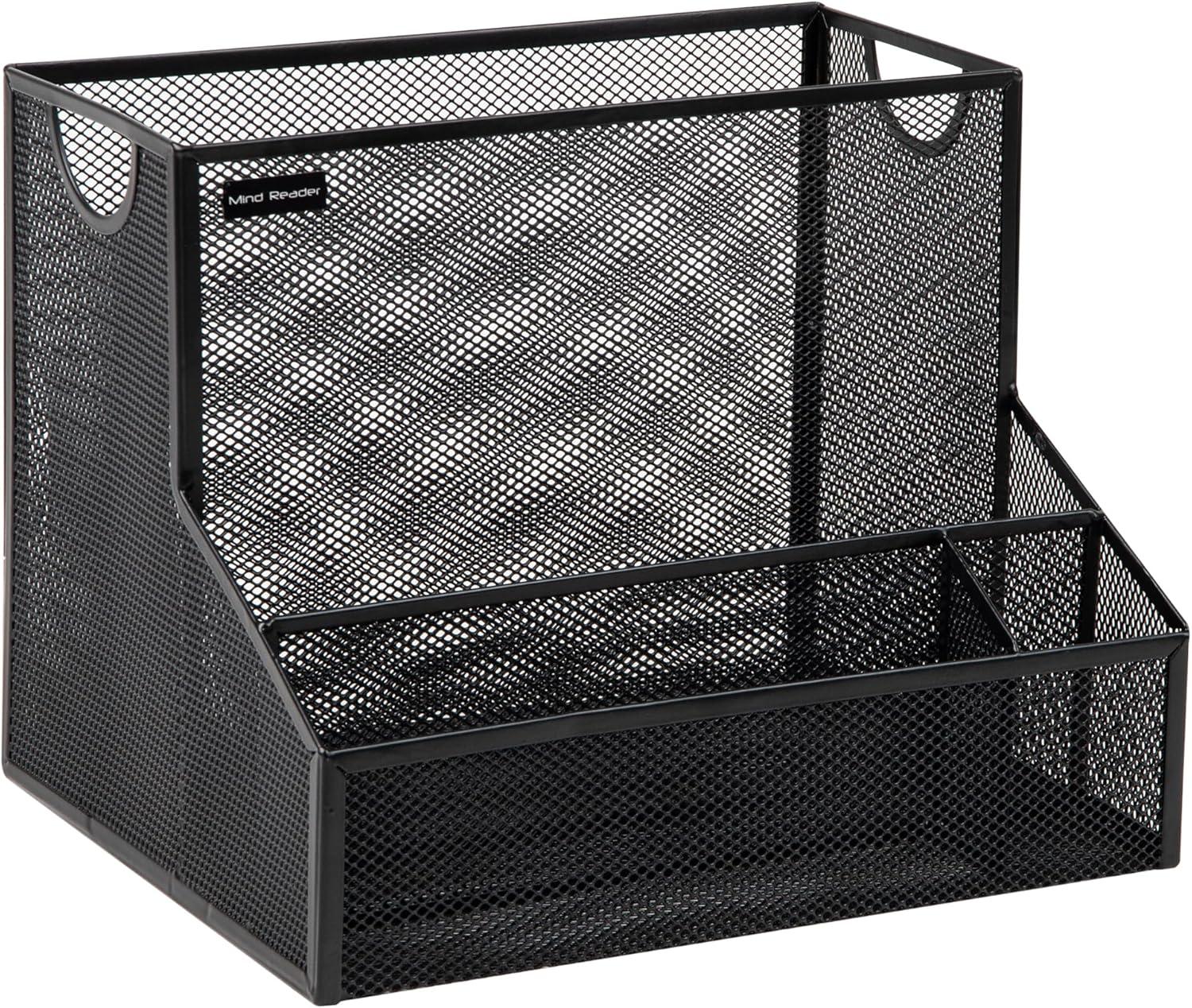 imageMind Reader Desktop Organizer Vertical File Storage Letter Size Office Metal Mesh 1215L x 95W x 95H BlackBlack