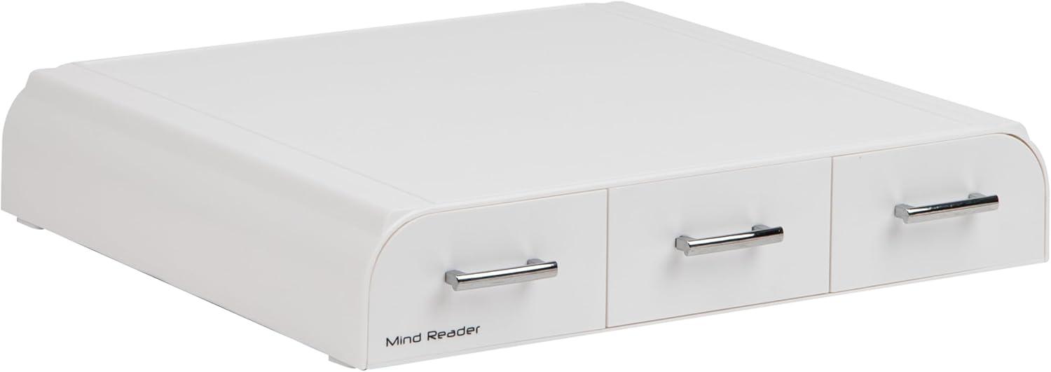 imageMind Reader PC Laptop IMAC Monitor Stand and Desk Organizer White