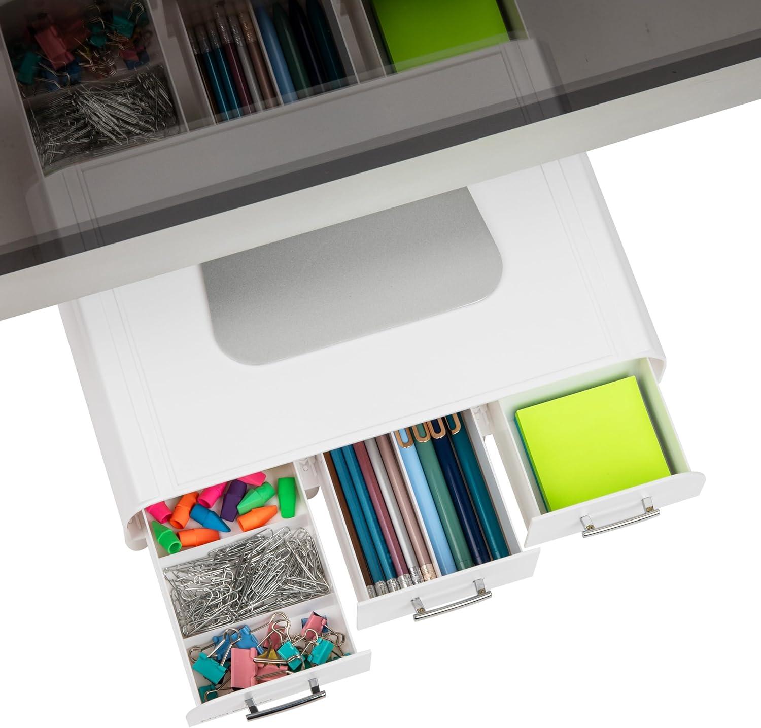 imageMind Reader PC Laptop IMAC Monitor Stand and Desk Organizer White