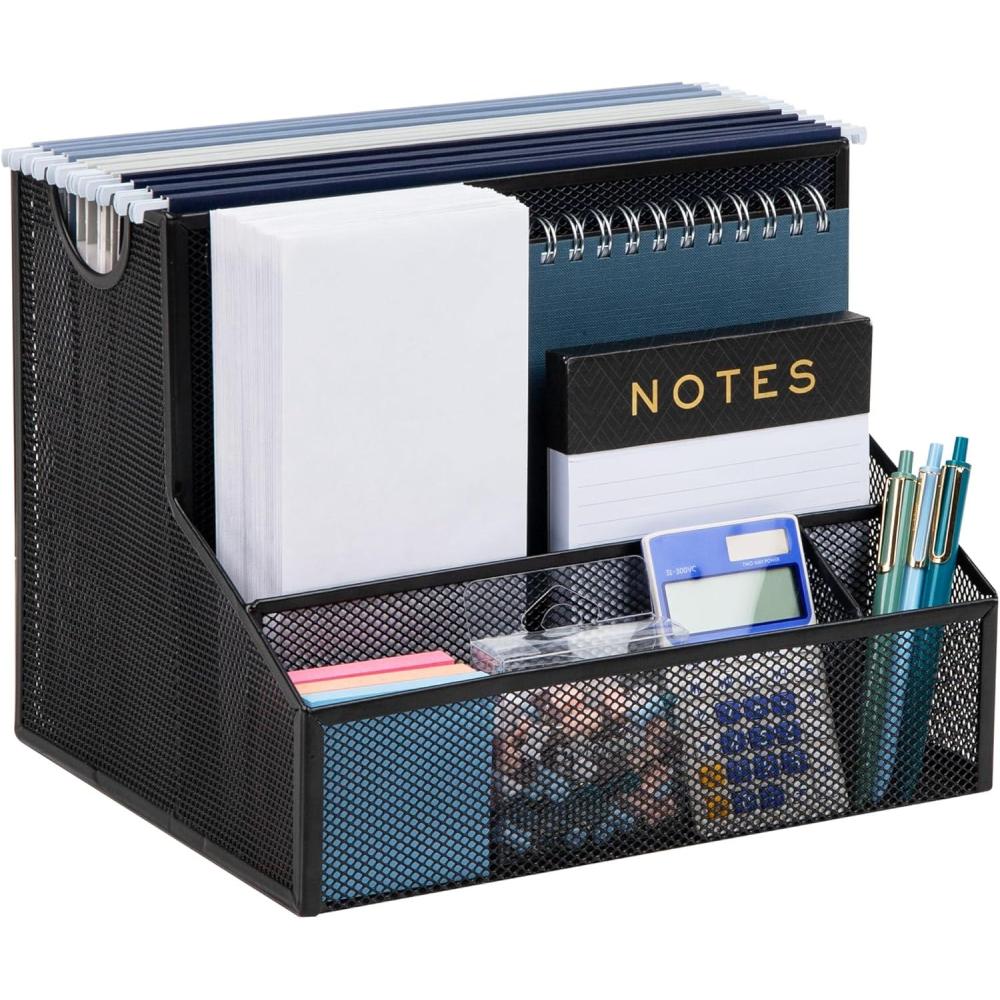 imageMind Reader Desktop Organizer Vertical File Storage Letter Size Office Metal Mesh 1215L x 95W x 95H BlackBlack