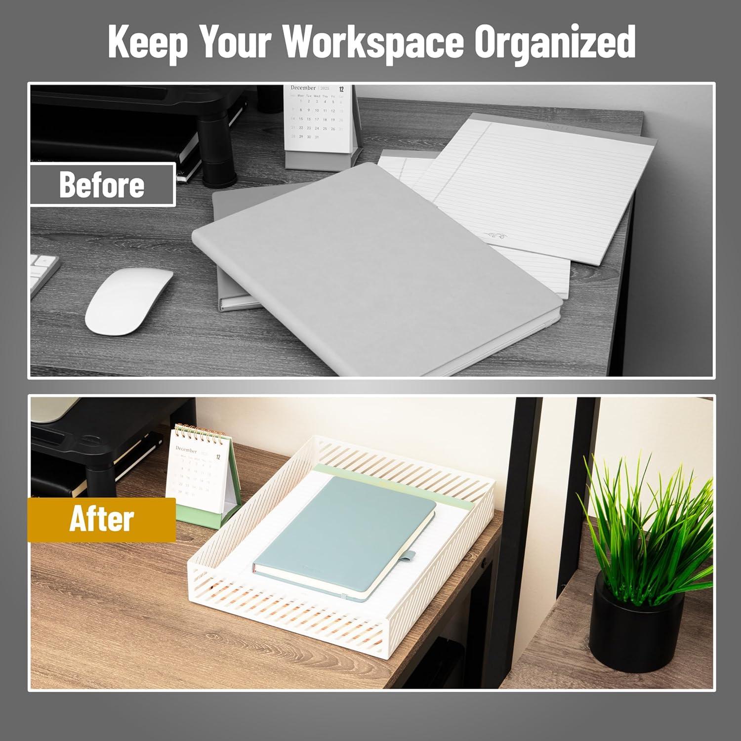 imageMind Reader Desktop Organizer and Mail Sorter Five Compartments Office Supplies and Accessories Metal BlackWhite