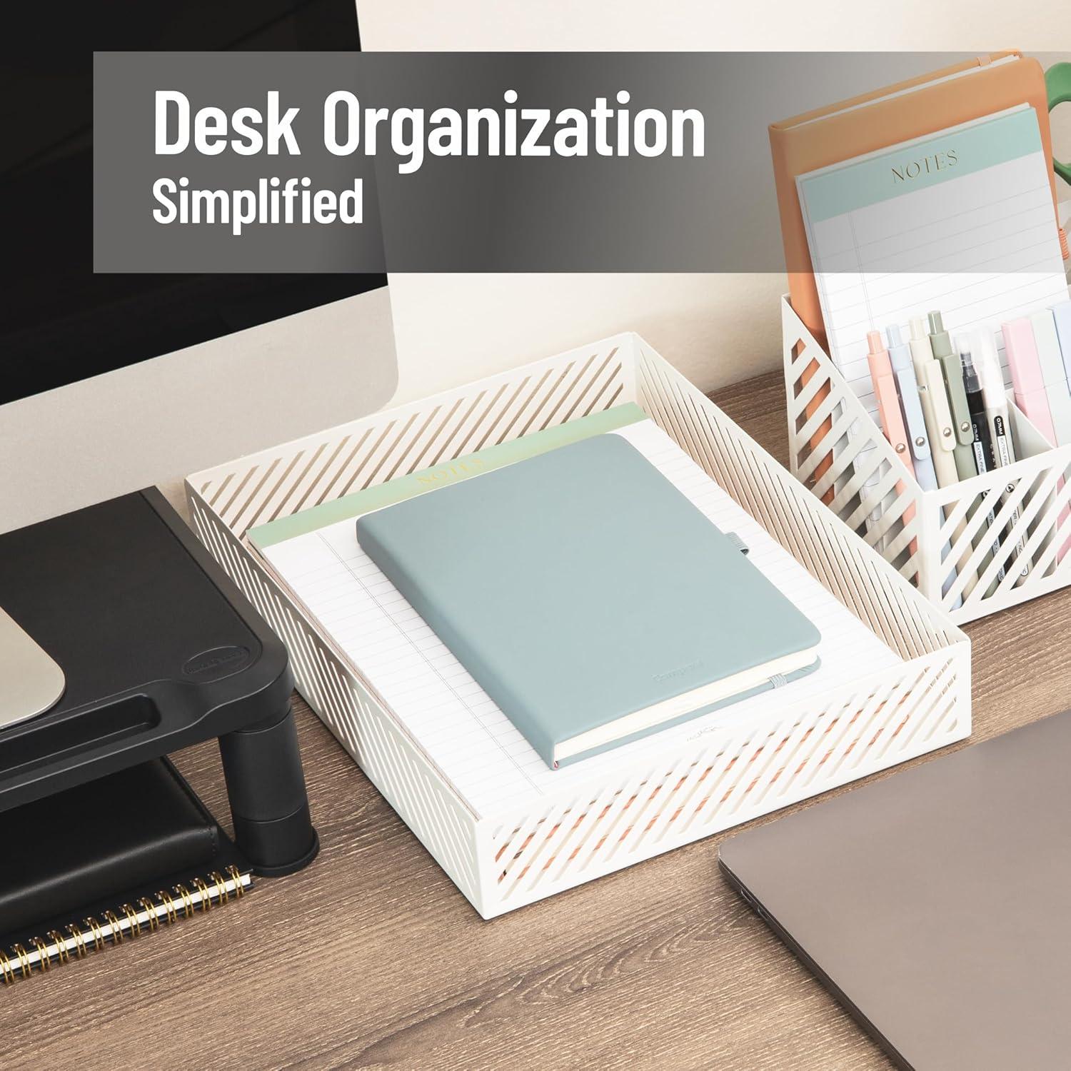 imageMind Reader Desktop Organizer and Mail Sorter Five Compartments Office Supplies and Accessories Metal BlackWhite