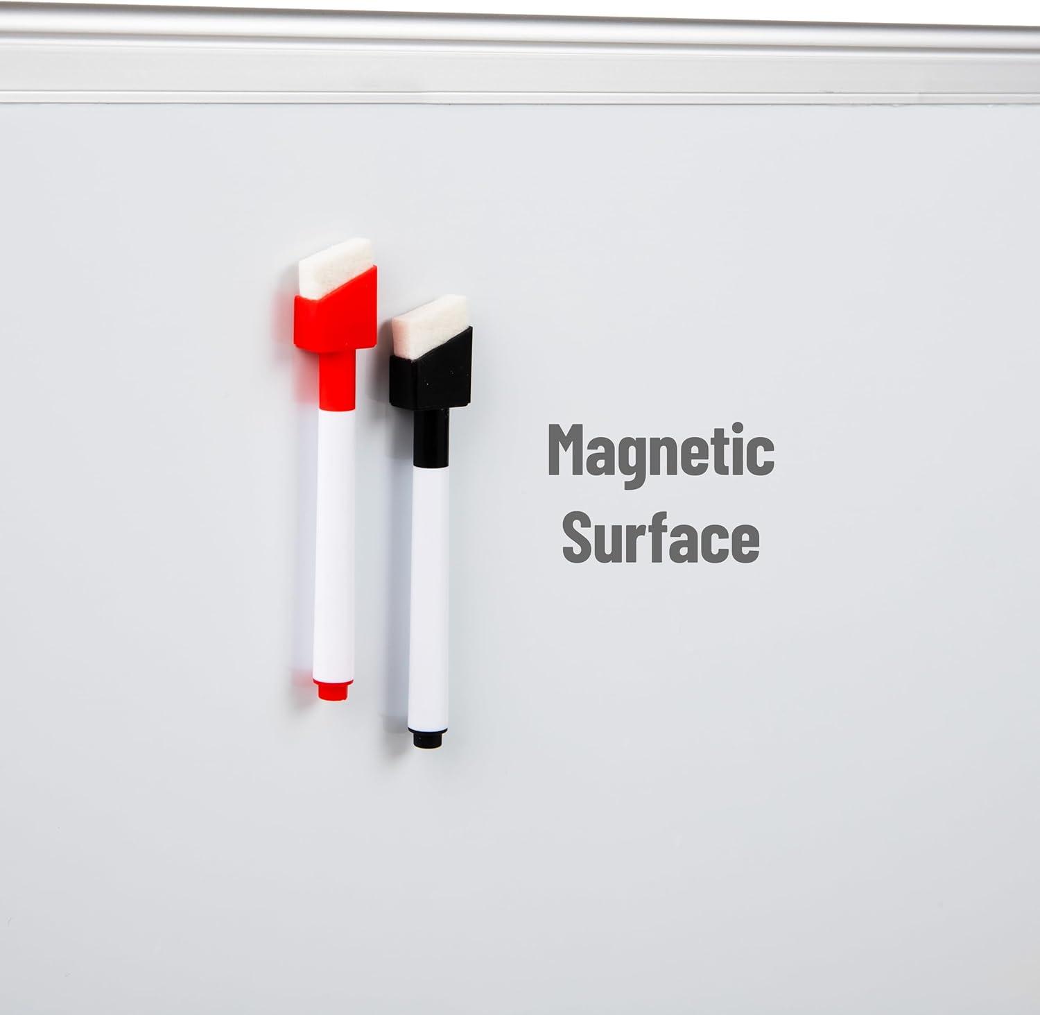 imageMind Reader Rolling DoubleSided Dry Erase Magnetic Board Board Size 47 x 355 Overall Size 495L x 21W x 735H White24W x 05H