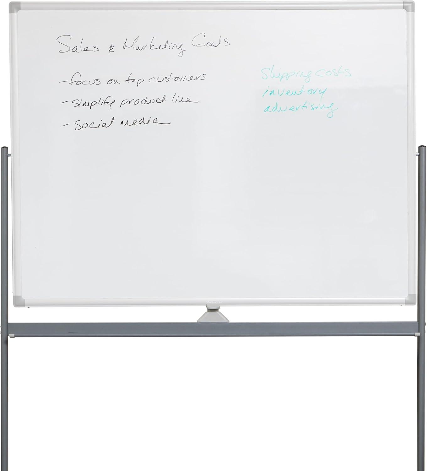 imageMind Reader Rolling DoubleSided Dry Erase Magnetic Board Board Size 47 x 355 Overall Size 495L x 21W x 735H White50W x 735H