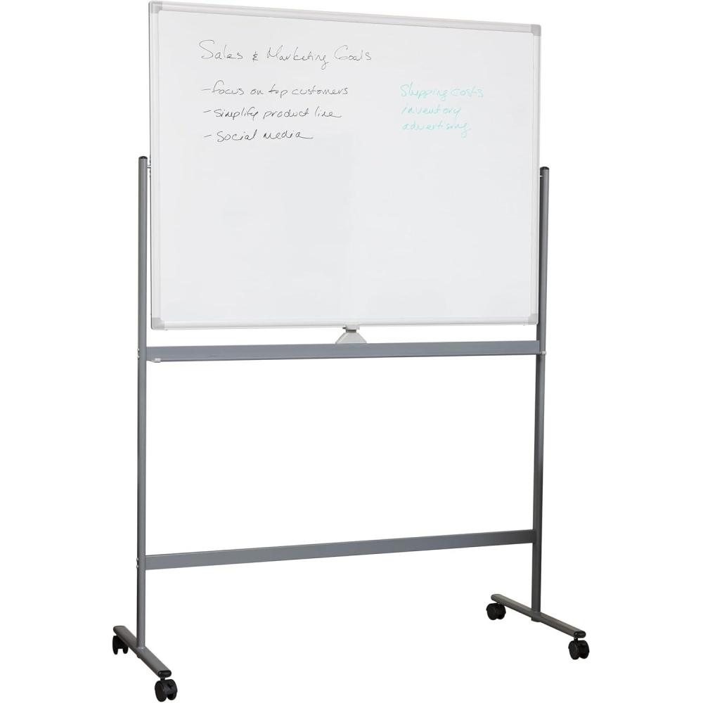 imageMind Reader Rolling DoubleSided Dry Erase Magnetic Board Board Size 47 x 355 Overall Size 495L x 21W x 735H White50W x 735H