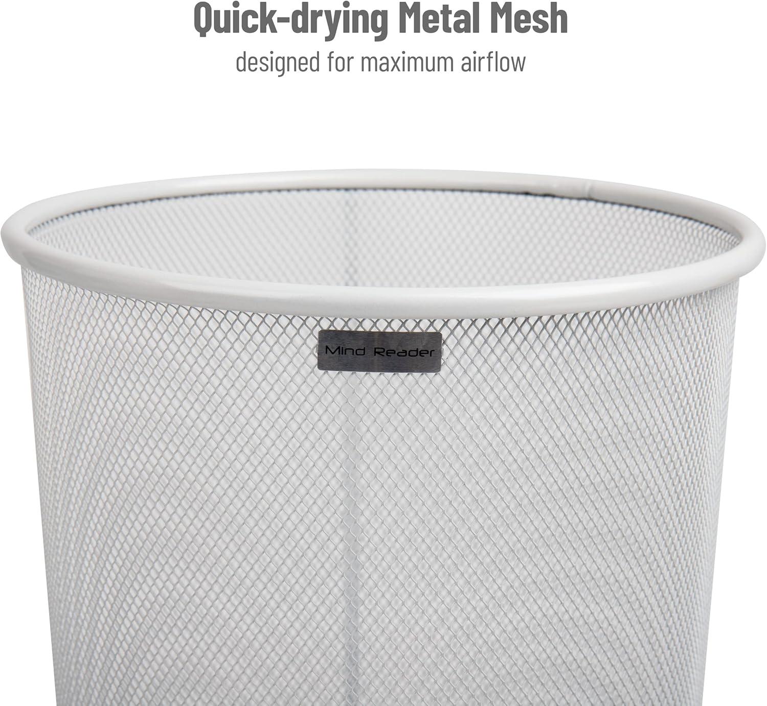 imageMind Reader Umbrella Stand MultiPurpose Mesh Storage Stand Organizer for Office and Entryway Metal Mesh White