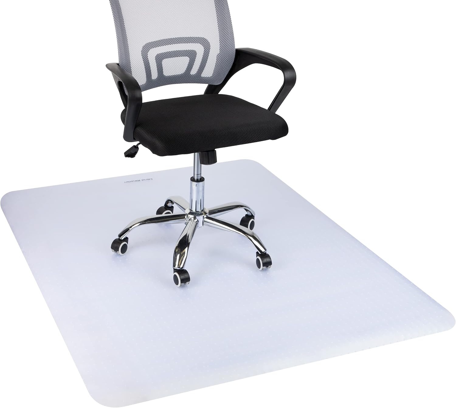 image:imageMind Reader Office Chair Mat for Carpet Under Desk Protector Carpet Grips Rolling PVC 4625 L x 60 W x 00625 H ClearClear