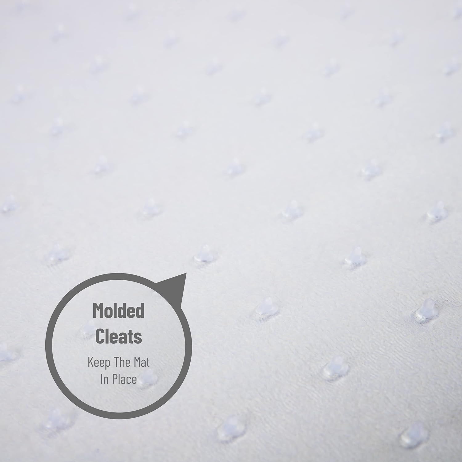 image:imageMind Reader Office Chair Mat for Carpet Under Desk Protector Carpet Grips Rolling PVC 4625 L x 60 W x 00625 H ClearClear
