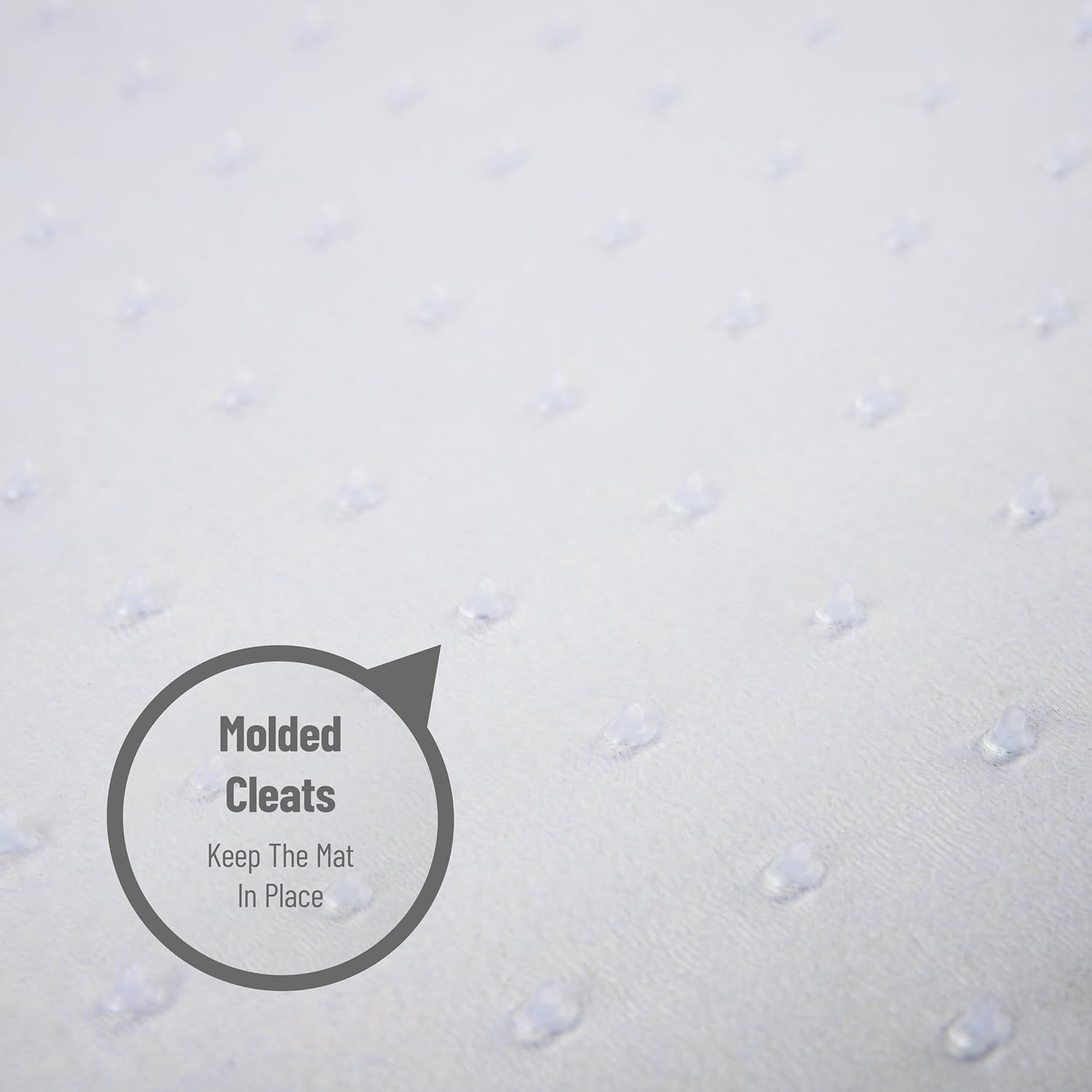 image:imageMind Reader Office Chair Mat for Carpet Under Desk Protector Carpet Grips Rolling PVC 4625 L x 60 W x 00625 H ClearClear