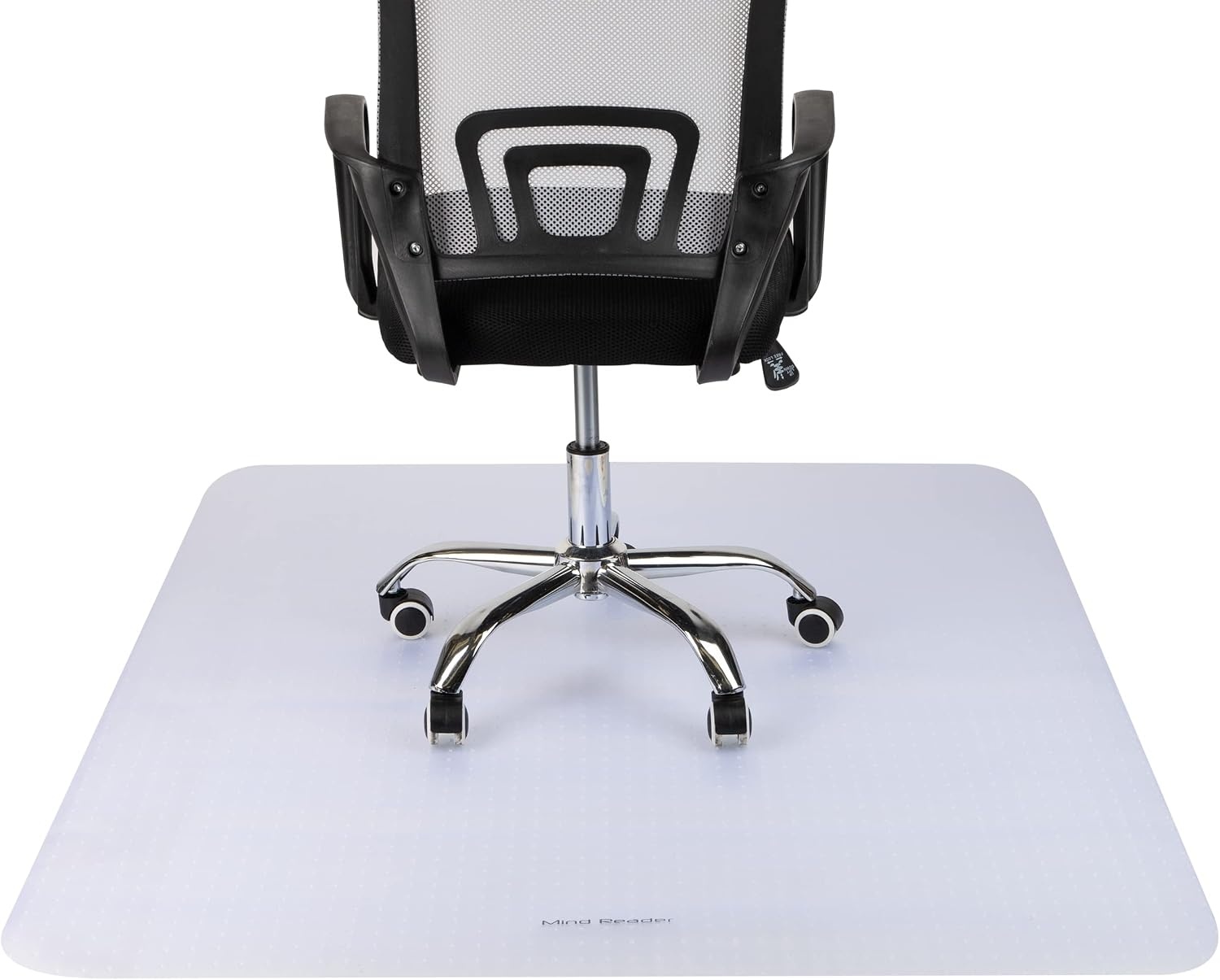 image:imageMind Reader Office Chair Mat for Carpet Under Desk Protector Carpet Grips Rolling PVC 4625 L x 60 W x 00625 H ClearClear