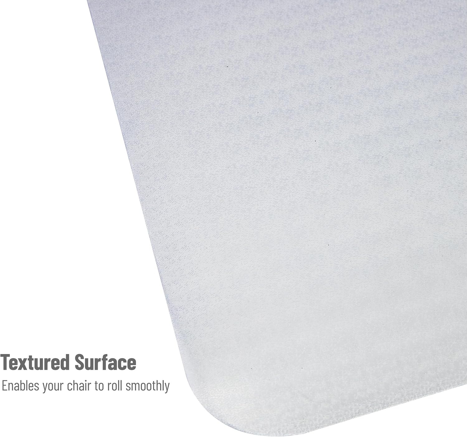 image:imageMind Reader Office Chair Mat for Carpet Under Desk Protector Carpet Grips Rolling PVC 4625 L x 60 W x 00625 H ClearClear