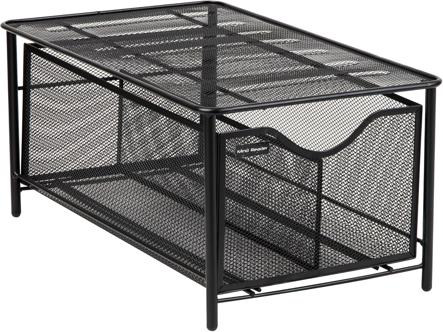 image:imageMind Reader Accessory Organizer Supply Storage Makeup Crafts Office Kitchen Metal Mesh 1025L x 1625W x 8H BlackBlack