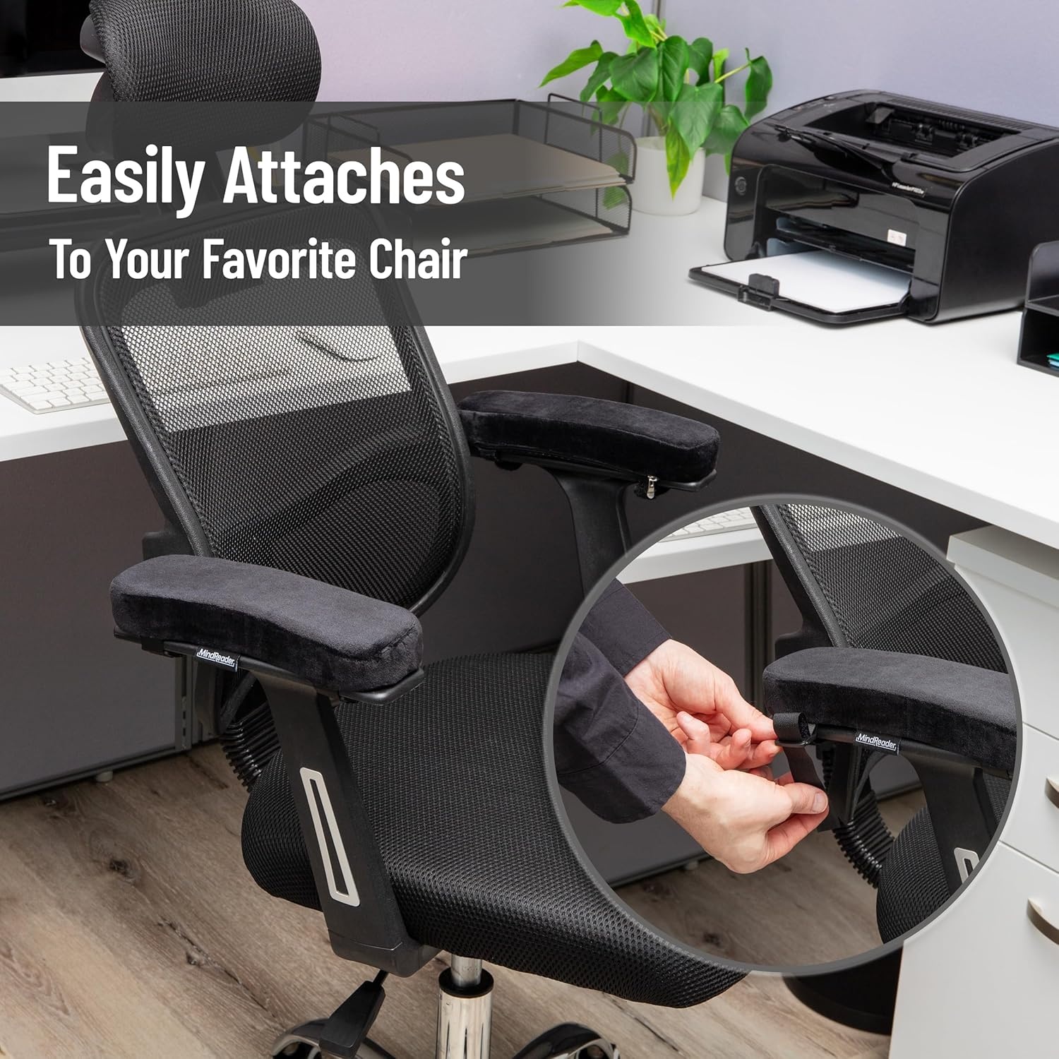 image:imageMind Reader Ergonomic Wrist Rest Set Keyboard and Mouse Support with Memory Foam NonSlip Base Office and Gaming PinkArmrest