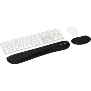 Mind Reader Ergonomic Wrist Rest Set, Keyboard and Mouse Support with Memory Foam, Non-Slip Base, Office and Gaming, Pink(Single Black)