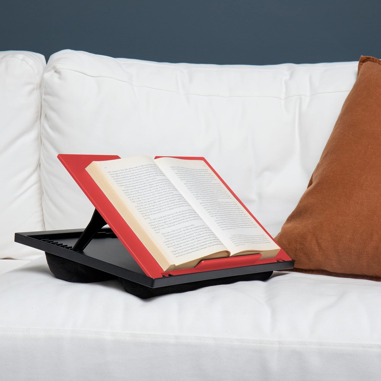 image:imageMind Reader Lap Desk Laptop Stand Bed Tray Collapsible Cushion Portable Dorm Plastic 1475 L x 11 W x 73 H Red