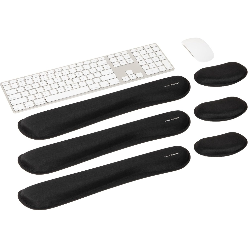 image:imageMind Reader AirCloud Memory Foam Armrest Pads Office amp Gaming Chair Arm Rests Elbow Support with Washable Cover Black3Pack