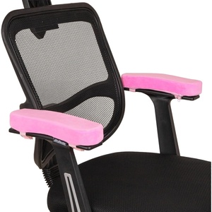 Mind Reader Air-Cloud Memory Foam Armrest Pads, Office & Gaming Chair Arm Rests, Elbow Support with Washable Cover, Black(Armrest Pink)