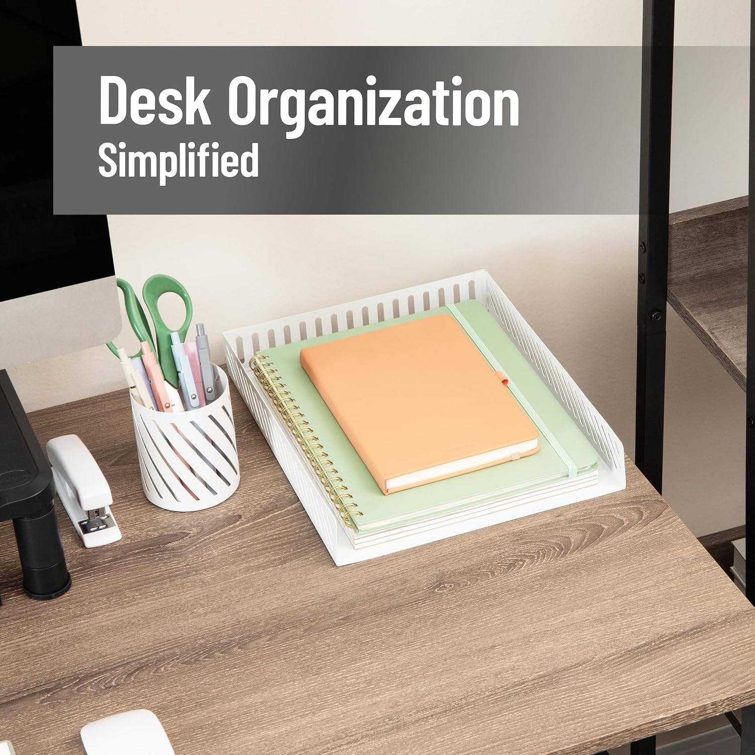 image:imageMind Reader Metal Paper Tray Desk Organizer WhiteWhite Paper Tray