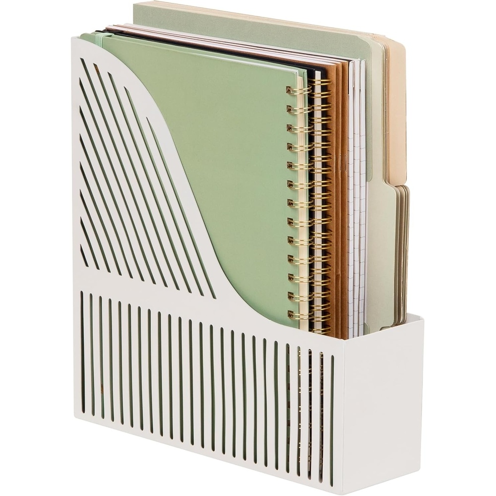 image:imageMind Reader Metal Paper Tray Desk Organizer WhiteWhite File Organizer