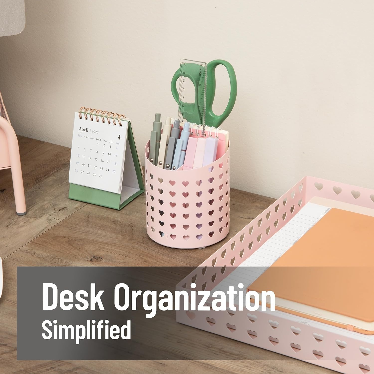 image:imageMind Reader Metal Pen Cup Organizer WhitePink Pen Cup