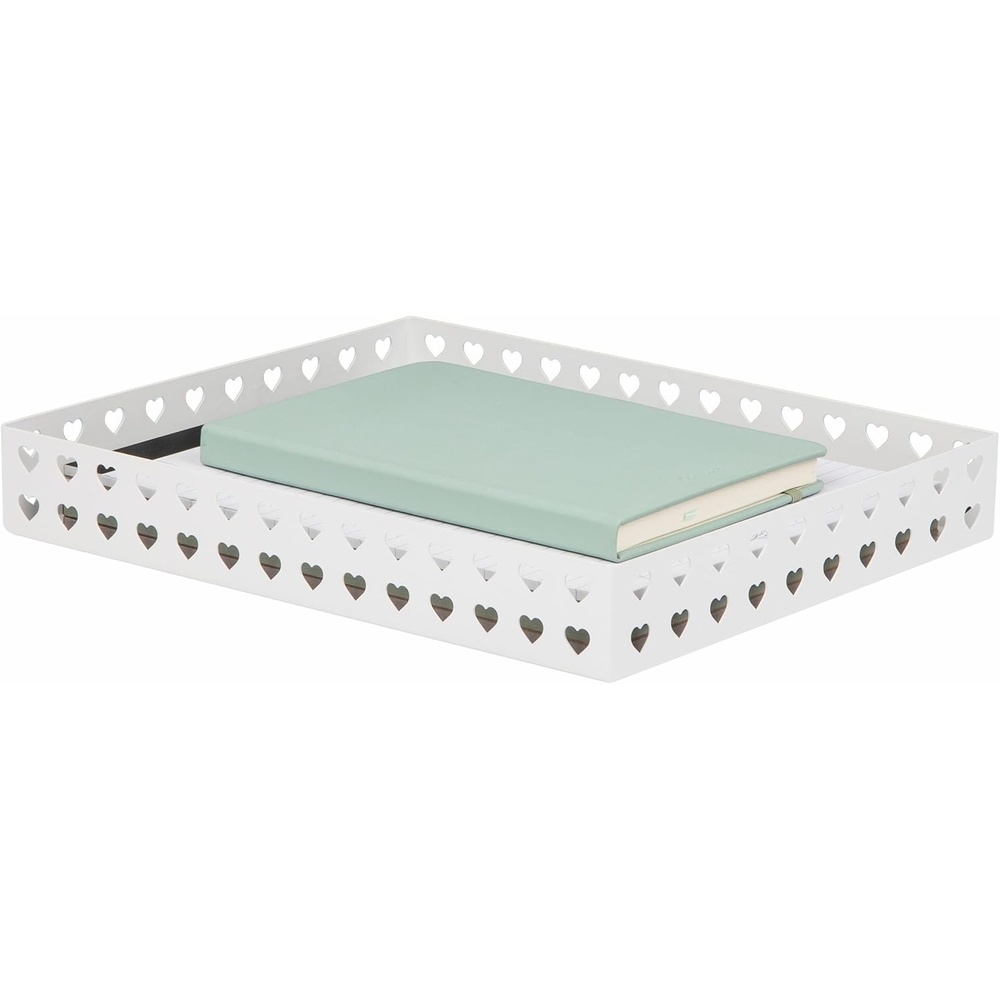 image:imageMind Reader Metal Pen Cup Organizer WhiteWhite Paper Tray