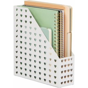 Mind Reader Metal Pen Cup Organizer, White(White File Organizer)